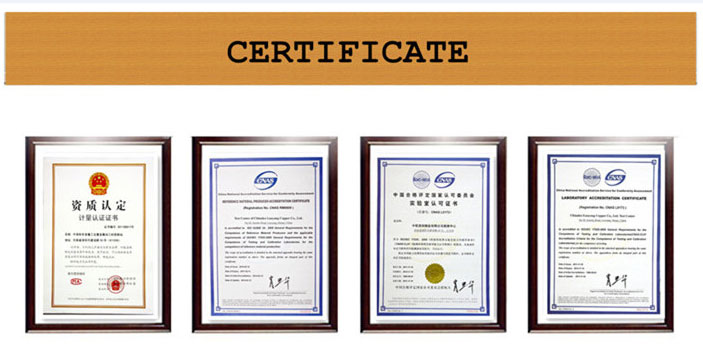 Gulung Jalur Tembaga H62 certificate